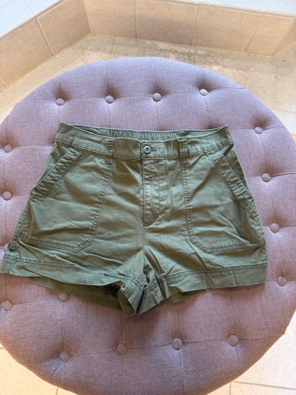 Old Navy Olive Chino Shorts